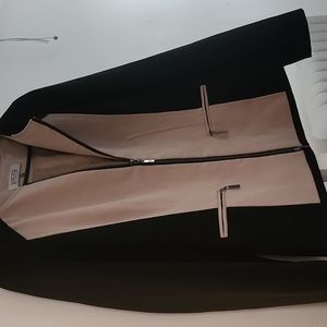 Kasper Blazer in Black & Tan with Shoulder Pads